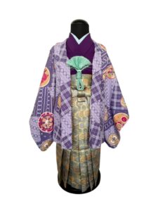 【七五三Boy男の子　3歳】 薄葡萄色（うすぶどういろ）ポップな吉祥尽くし