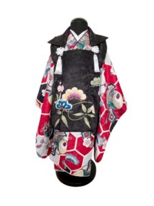 【七五三Boy男の子　3歳】 紅白の亀甲文様に打ち出の小づち