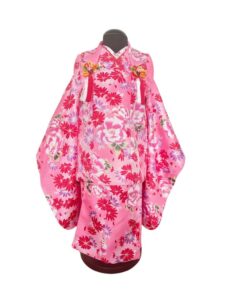 【七五三Girl女の子　3歳/5歳】 牡丹色に大輪の花爛漫