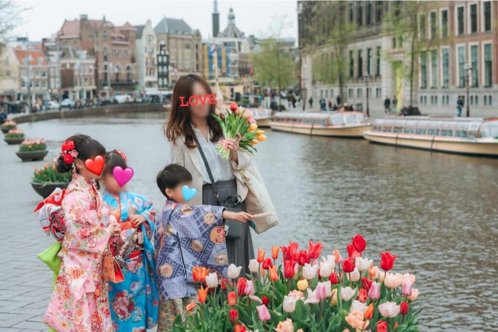 【2025】着物で七五三・ご家族でのチューリップ撮影🌷