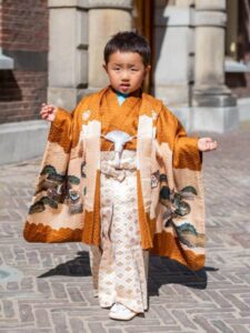 【七五三Boy男の子　5歳】 飴色（あめいろ）に雄大なる鷹