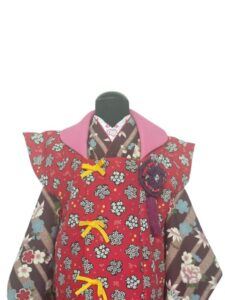 【七五三 3歳/5歳】 煤竹色（すすたけいろ）に竹縞 大正浪漫の装い