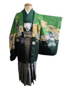 【七五三Boy男の子　5歳】若竹色 （わかたけいろ）鷹と小槌