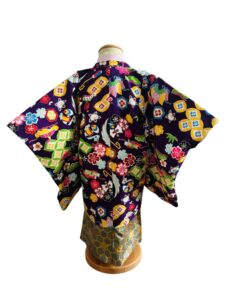 【七五三Boy男の子　3歳/5歳】紫紺色（しこんいろ）宝尽くし　慶びの鶴