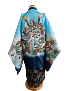 大きめサイズ【七五三Boy男の子　5歳】天色（あまいろ）空のぼる龍