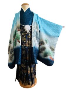 大きめサイズ【七五三Boy男の子　5歳】天色（あまいろ）空のぼる龍