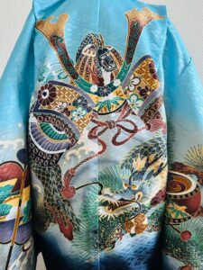 大きめサイズ【七五三Boy男の子　5歳】天色（あまいろ）空のぼる龍