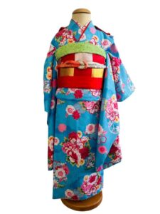 【七五三Girl女の子　7歳/5歳】　空色（そらいろ）春爛漫・桜の輪