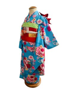 【七五三Girl女の子　7歳/5歳】　空色（そらいろ）春爛漫・桜の輪