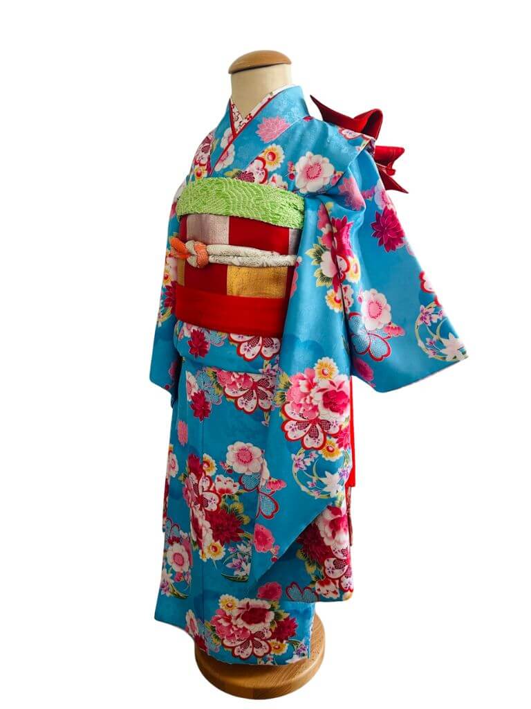 【七五三Girl女の子　7歳/5歳】　空色（そらいろ）春爛漫・桜の輪