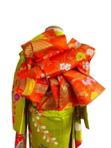 【七五三Girl女の子　7歳/5歳】　若草色（わかくさいろ）幻の華に鞠