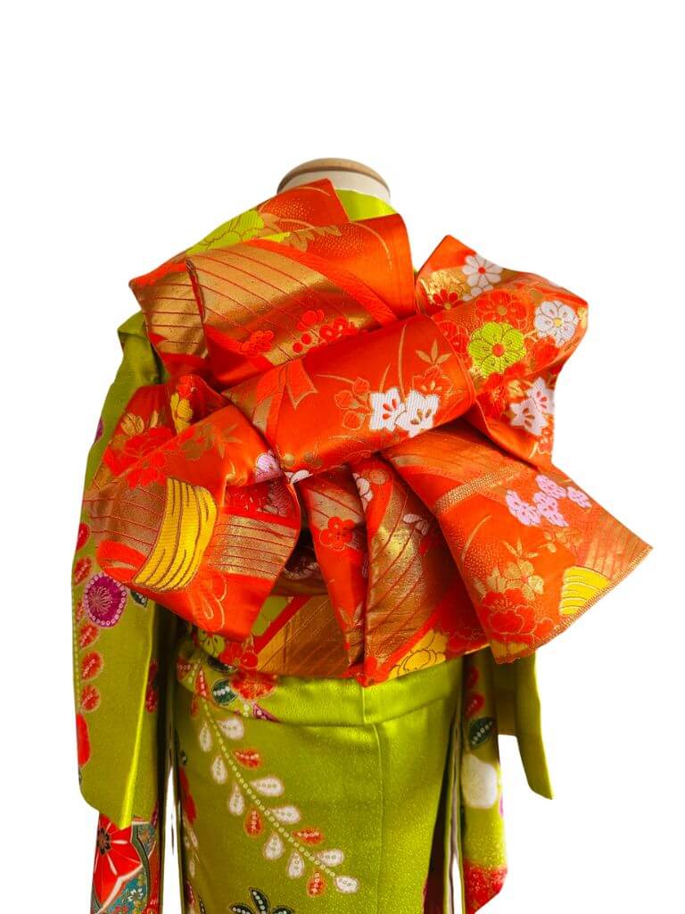 【七五三Girl女の子　7歳/5歳】　若草色（わかくさいろ）幻の華に鞠