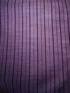 【男性紋付】深紫の縦縞紬に憲法色の袴