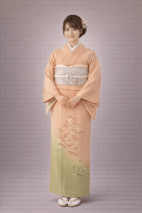 【訪問着　HOUMONGI】天色（あまいろ）　　百花繚乱★ポリエステル袷