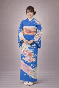 【訪問着　HOUMONGI】天色（あまいろ）　　百花繚乱★ポリエステル袷